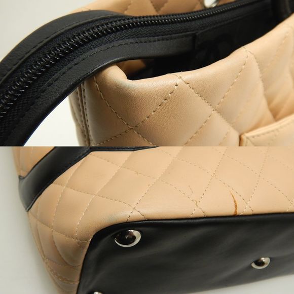 Chanel Cambon Line Large Tote Calf Beige Black - Picture 6 of 7